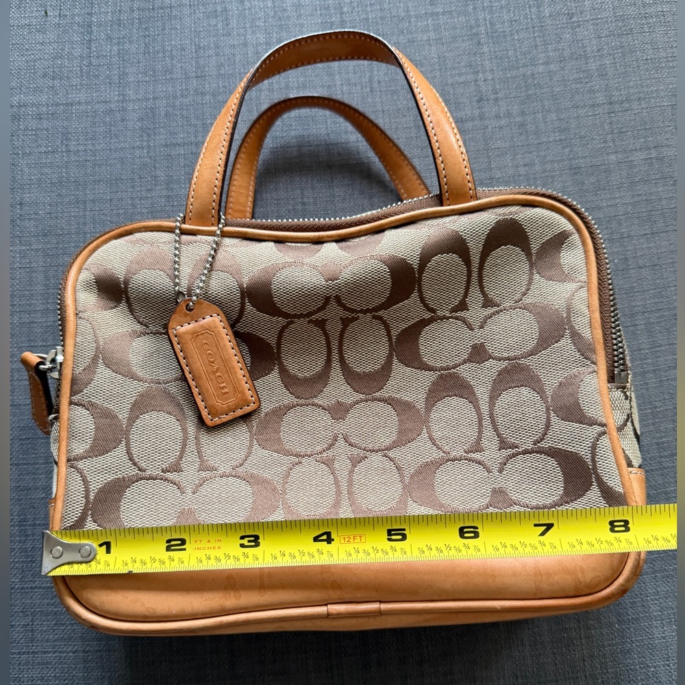 Coach Tan and Brown Signature Bag